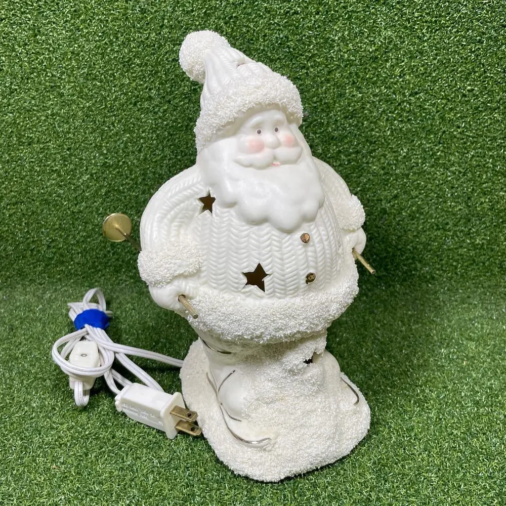 Vintage International Bazaar Porcelain Santa on Skis Night Light